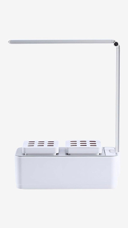 Hydroponic Garden Starter Kit White Hydroponics Growing System with LED Grow Light Indoor Plant Germination Kits 2 Plant Pots for Home Gardening Nursery Pots Trending