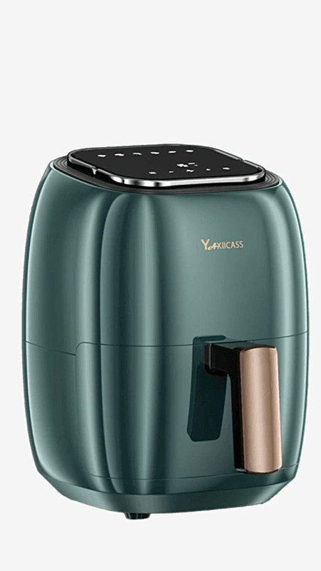 YAXIICASS 6L Electric Air Fryer 1400W Digital LED Touchscreen Green Deep Fryer Without Oil 360° Baking Oven For Home Cooking Trending