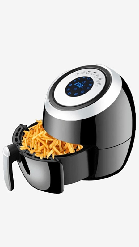 5.5L Smart Air Fryer Black Electric Oven Without Oil Household Large Capacity Multifunction Deep Fryer LED Touchscreen Air Fryers Trending