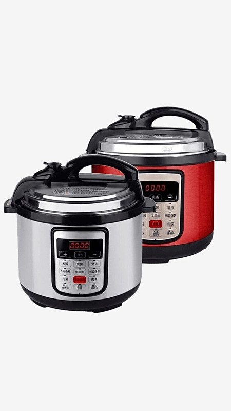 Multifunctional Programmable Slow Pressure Cooker 4L/5L/6L slowly cooking pot non stick Rice Red Silver Stainless Steel Electric cookers Trending