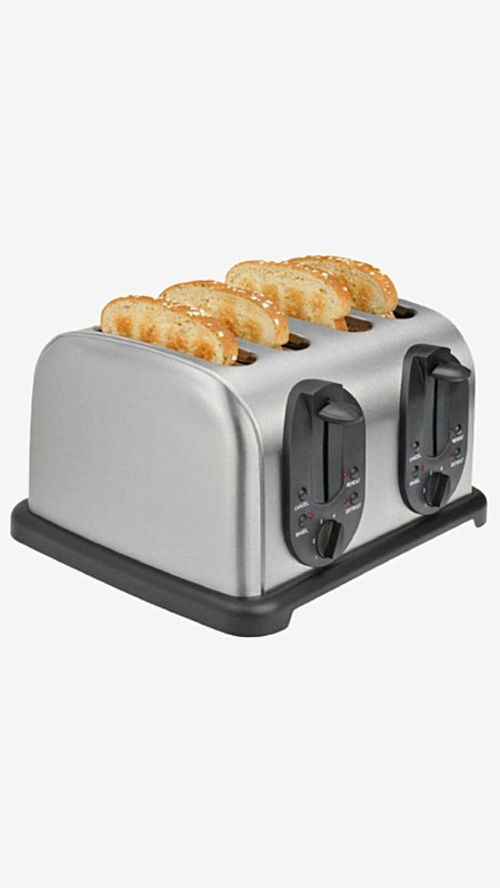 Stainless Steel Four Slice Toaster Household bread baking machine appliance breakfast kitchen appliances toasters Trending