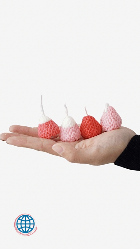 Strawberry Fruit Candle Box Set Handmade Birthday Creative Gift Heart Gifts Aromatherapy Candles Home Decoration Trending