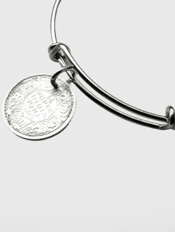 One Quarter Rupee 1940 Indian Coin Bangle Trend