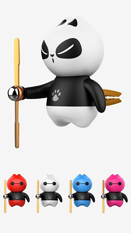 Ninja Panda Car Air Freshener Car Interior Accessories  Air Conditioner Mouth Fragrance Mini Cute Cartoon Pandas Kung Fu Baymax car perfume Fresheners Trending in White Black Blue Red Purple