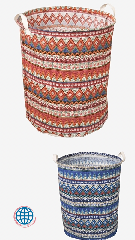 Boho Laundry Basket Large Bohemian Hamper Bag national style Home clothes barrel Bags kids toy storage baskets Trending in Red Blue