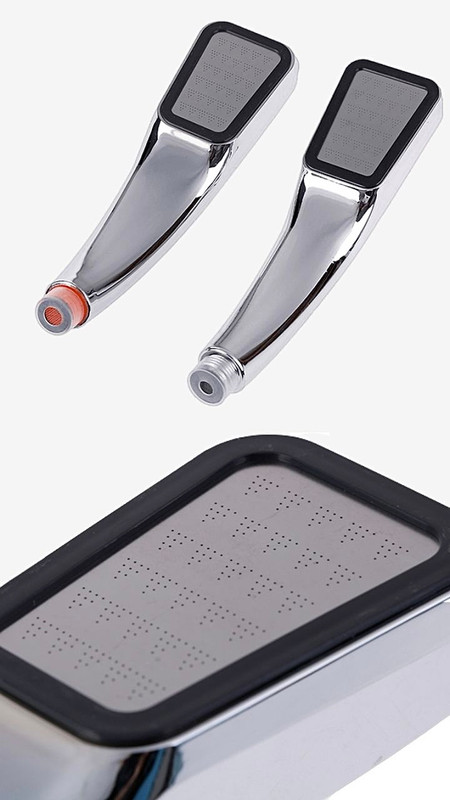 High Pressure Shower Head 300 Hole Pressurized Water Saving Showerhead Bath Sprayer Hand Water Booster Bathroom Accessories Sets Trending in Silver Orange