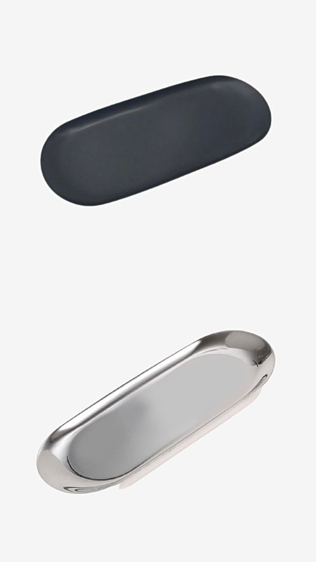 Mirror Storage Tray Colorful Metal Store Oval Dotted Fruit Plate Small Items Jewelry Display Home Decor Trays Trending in Black Silver