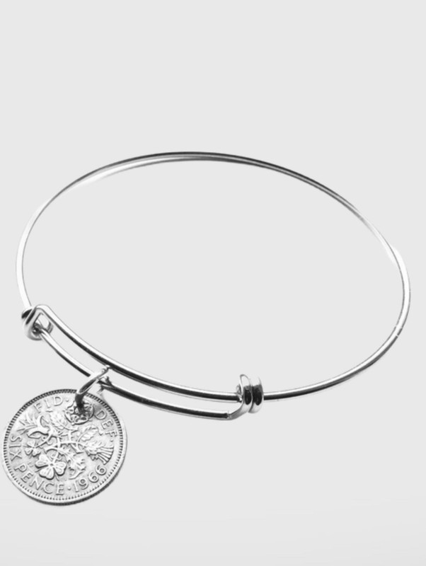 Lucky Sixpence British Coin Bangle,  Coin, Coins, Jewelry, Bracelets Jewellery, England Select UK Royalty Coinage Birthday Anniversary gift Choose your year 1923, 1924, 1925, 1926, 1929, 1930, 1931, 1932, 1933, 1936, 1937, 1939, 1940, 1941, 1942, 1943, 1944, 1945, 1946, 1947, 1948, 1949, 1950, 1951, 1952, 1953, 1954, 1955, 1956, 1957, 1958, 1959, 1960, 1961, 1962, 1963, 1964, 1965, 1966, 1967 Bangles