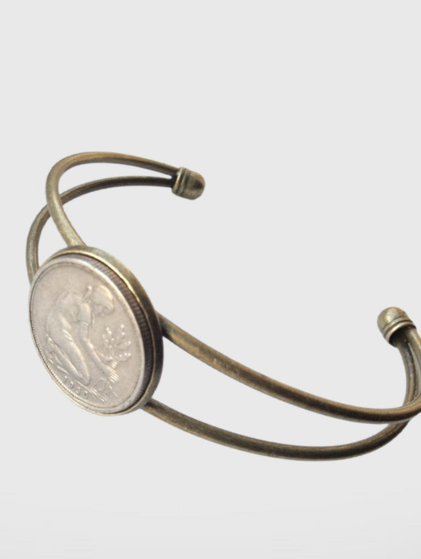 1950 Fifty Phennig German Coin Bracelet Trend
