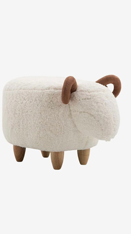 Lamb Shoe Stool Creative solid wood foot wear home storage sofa foot stools Trending in White