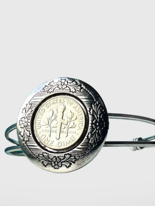 One Dime American Coin Locket Bracelet Trend