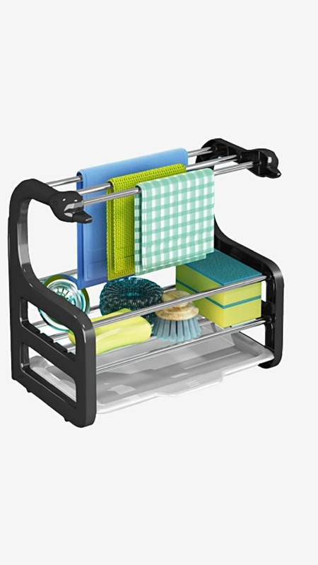 Utility Dry Drain Rack Kitchen Wall Mounting Free Punching Countertop Drying Sponge Dish Cloth Hanging Racks Storage Trending