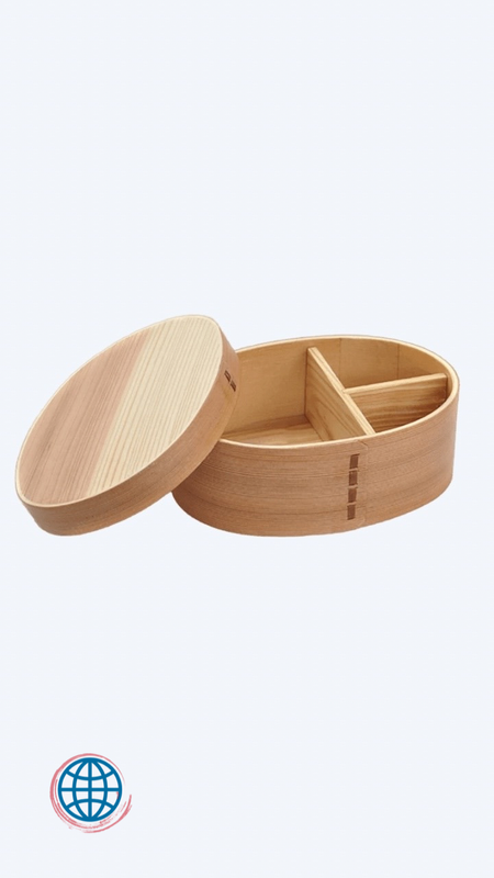 Oval Bento Box Japanese Style One Person Food Preservation Wood Tableware Student Japan Wooden Lunch Boxes Trending in Yellow