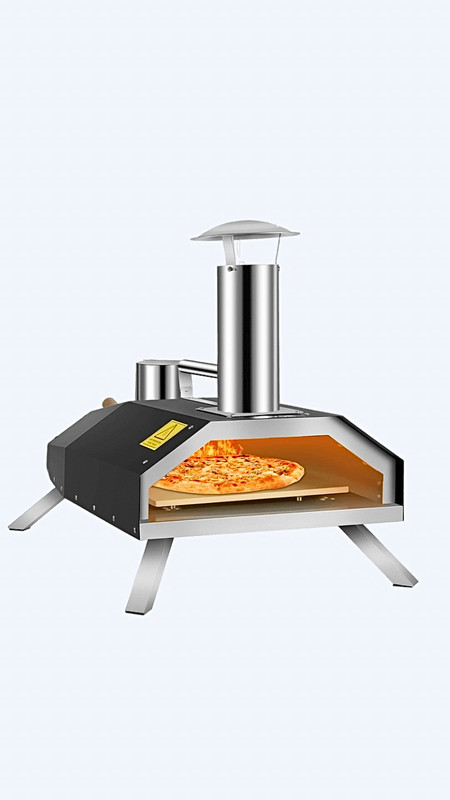 Wood-Burn Pizza Oven Portable Ovens Good Insulation Effect 304 Stainless Steel Foldable Feet Complete Accessories Bag for Trending Outdoor Cooking Food