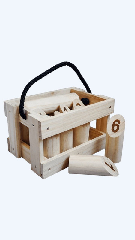 Wood Viking Throw Set Wooden Number Kubb Sets Outdoor Wooden Throwing Game Giant Yard Lawn Garden Trending Board Games for Adults Family