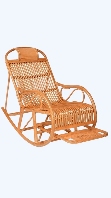 Rattan Wicker Rocker Chair Indonesian Light Brown Rocking outdoor furniture armrests Lounger Relaxing patio sun loungers balcony Chinese elderly Lunch break Trending Garden Chairs from Indonesia