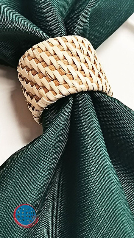 Japanese Rattan Napkin Ring  Wedding Banquet Natural Reusable Japan Table Decoration Party Supplies Diameter 5cm Linen Trending Napkins Rings