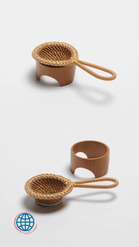 Arts Rattan Tea Filter Set Japanese Mesh Infuser Coffee Herb Spice strainer Diffuser Tea ceremony Tools Accessories for pu erh puer white Trending Japan Tea Strainers