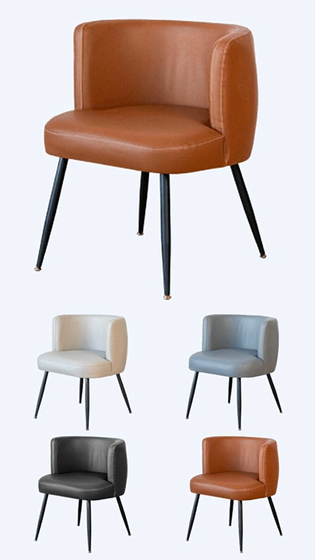 Retro Leather Armchair Designer Single Sofa Living Room Dinning Armchairs Bedroom Dressing Vanity Chair Makeup Manicure Salon Chairs Trending in Black White Brown Gray / Grey Blue