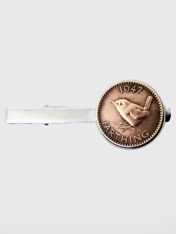 British Penny Farthing Coin Tie Clip Trend