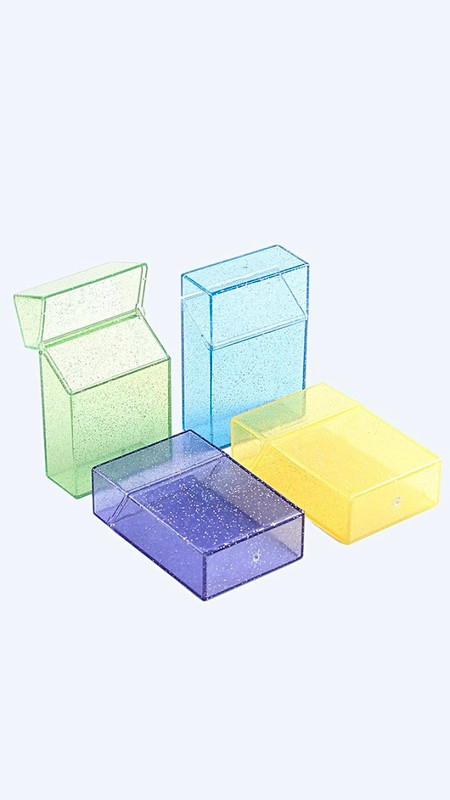 Card Holder Box 3" Ins Transparent 3 Inches Photo Blingbling Storage Boxes Photocard Cards Holders Albums Trending Office Supplies In Black Blue Green Pink Purple Transparent White Yellow