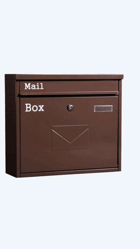 Rainproof Lockable Mailbox Retro Classic Villas Mailboxes Outdoor Lockable Wall-Mount Newspaper Boxes Secure Letterbox Garden Post Box Trending in Brown