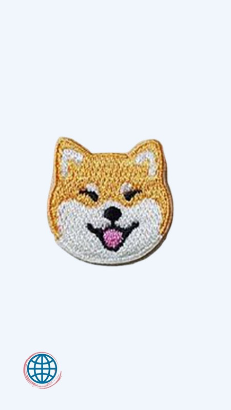 Shiba Inu Embroidered Patch 3-Piece Japanese Iron on DIY Japan Anime Dog Crafts Patches on clothing Jacket for Clothing Dogs Emblem Trending Embroidery