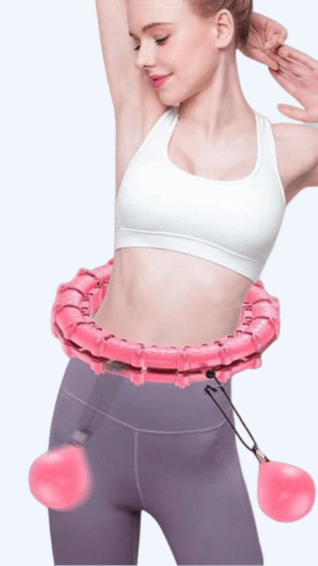 Adjustable Sport Hoop Thin Waist Exercise Detachable Massage Hula Hoops Waist Fitness Sports Equipment Gym Home Training Weight Loss Fitness Trending in Red