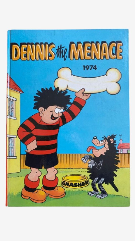 Dennis The Menace 1974 Annual, a hardcover collectable antique collectors kids children’s book