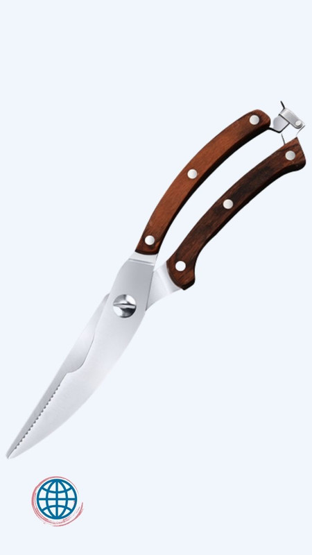 Bone Cutter Scissors Kitchen Cleaver Cutters Wooden Handle Locking Stainless Steel Thicken Fish Cutting Cooking Trending Preparation Tools