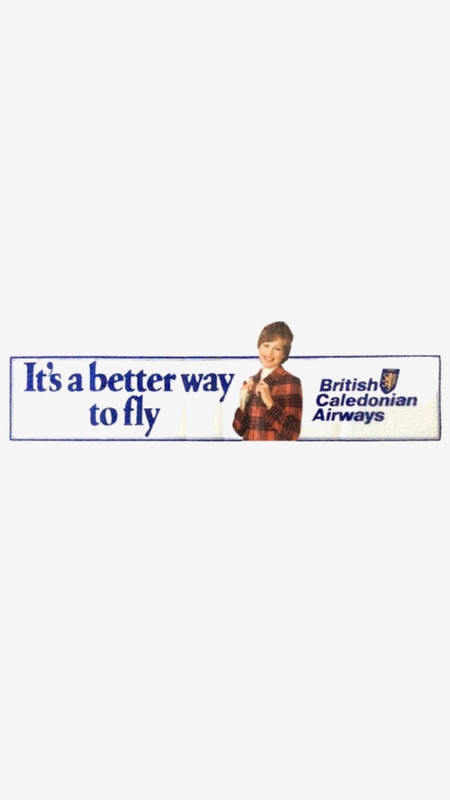 "It's A Better Way To Fly" British Caledonian Airways Window Sticker Airline Aviation collectible memorabilia trending car stickers