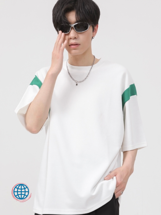 Short Sleeve T-Shirt  Men’s Korean Casual Tee Top Loose All-match Crewneck O-Neck Streetwear T-Shirts For Male Fashion Korea Tops Clothing for Man Trending in White
