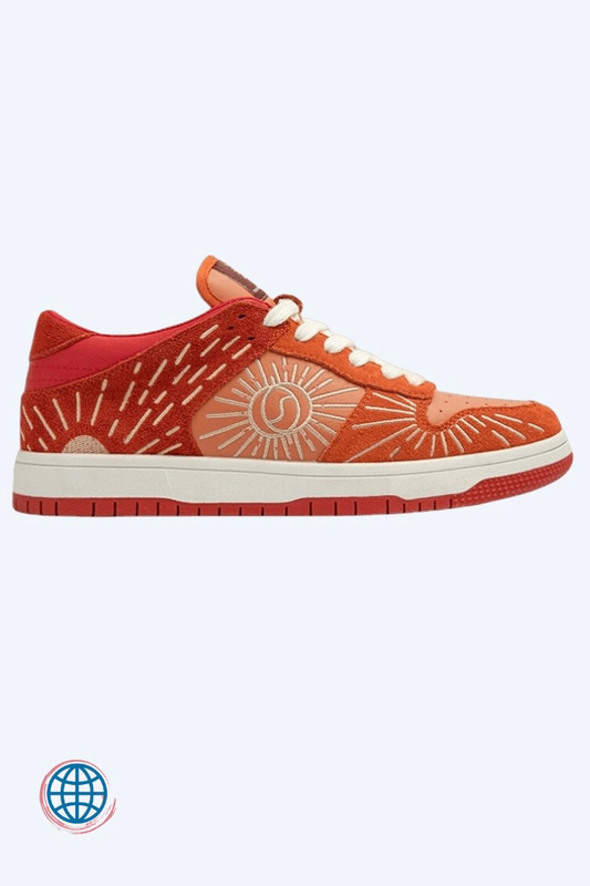 Sunflower Breathe Board Shoes Men's Breathable Casual Red Hook & Loop Lace Up Shoes Trending Detail for Man Lovers