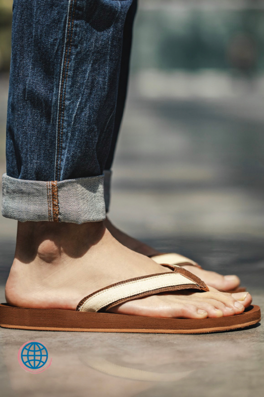 Flip-Flops Sea Shoes Men's Outdoor Clip Feet Beach Shoes Trendy Anti-Slip Sandals Personality Fashion Footwear for Man Trending in Brown