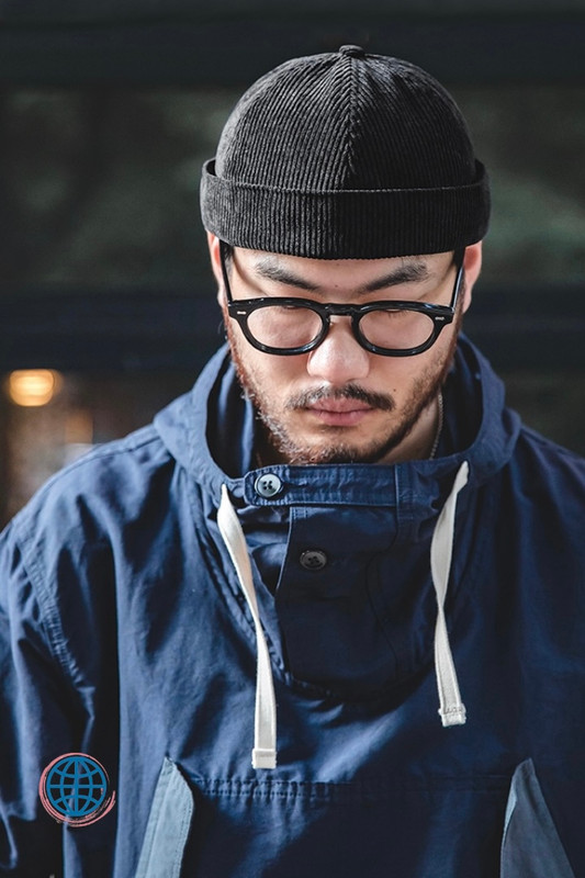 Corduroy Sailor Cap Men’s Retro Adjustable Solid Brimless Miki Skullcap Unisex Casual Sailor Fisherman Caps Bonnet for Man Trending in Black Color