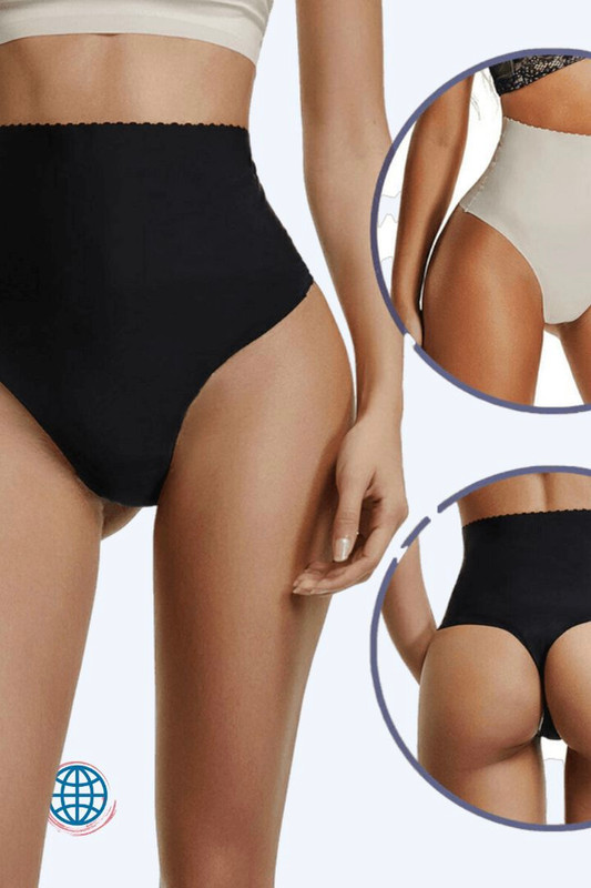 High-Rise Shaper Undies Women’s Slimming Panties Body High Rise Thong Belly Control Panty Waist Trainer Butt Lifter Hip Shaping Panties For Woman Trending in Beige Black