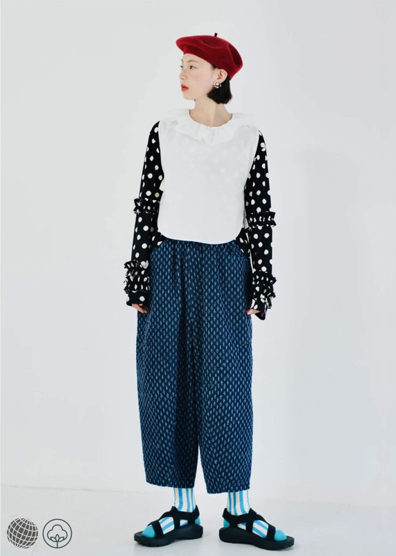 Wide-Leg High Rise Jeans  Women’s original Japanese hole washed wide leg Dark blue loose large size Japan pants Trending for Woman