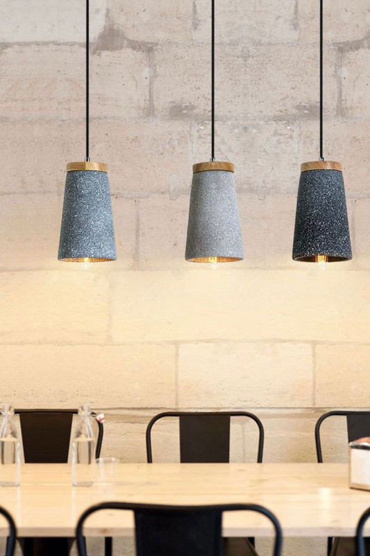 Concrete Pendant Light  Nordic Industrial Led Modern Cement Wooden Hanging Lamp Fixture Luminaire Kitchen Dining Room Lamp Trending Ceiling Lighting E27