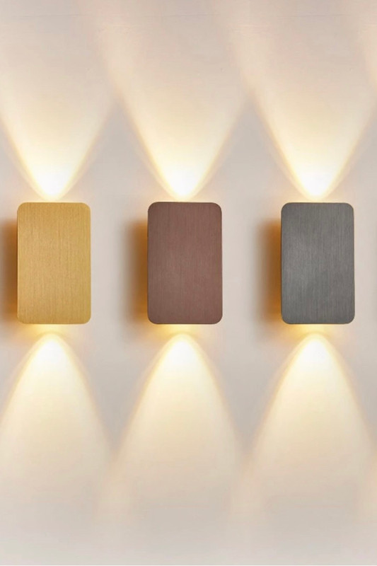 LED Wall Lamp Bedroom Bedside Lighting Fixture Nordic Lamps Modern Sconce Stairway Corridor Living Room Hallway Indoor Decor Light Trending In Black Brown Gray / Grey Gold White