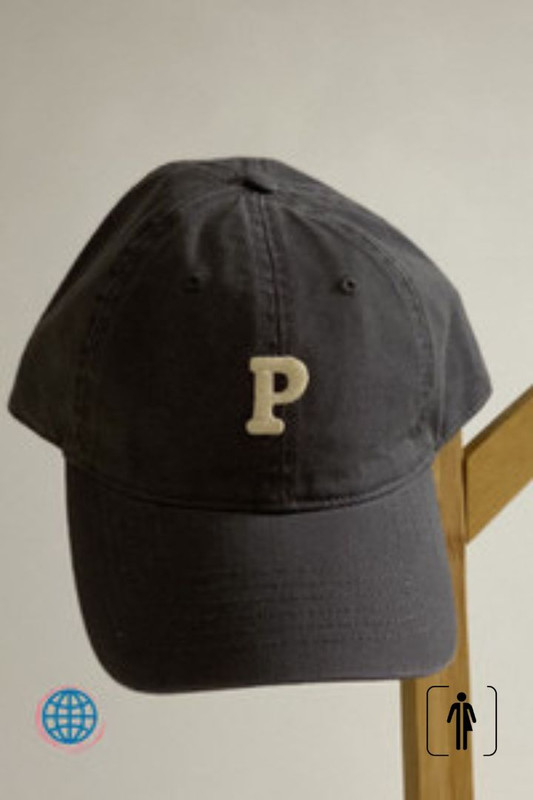 P Baseball Cap Unisex Men’s And Women’s Letter P Soft Top Cap Cotton Sports Hat For Man Woman Trending in Dark Gray / Grey