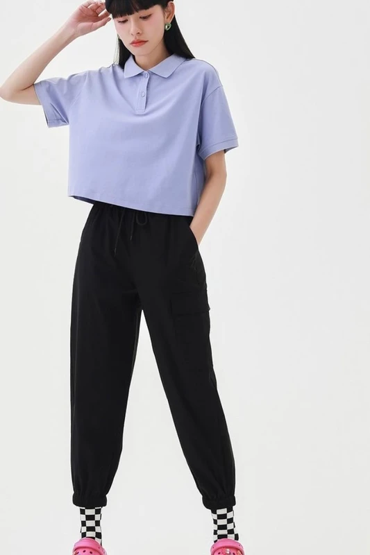 Mid Rise Out Pockets Joggers Women’s Jogger Sportswear Solid Color Loose Mid-Rise Cool Lady Pants Activewear for Woman Trending in Black