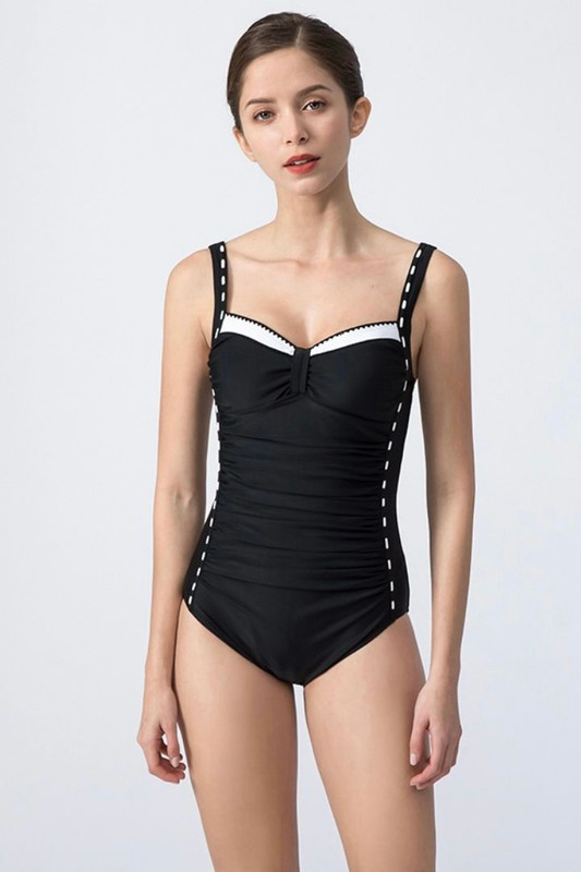Classic Backless Swimsuit Women’s Sexy Swimwear One Piece Female Elegant Black Camisole Bathing Suit High-end Swimwear Beachwear Trending for Woman