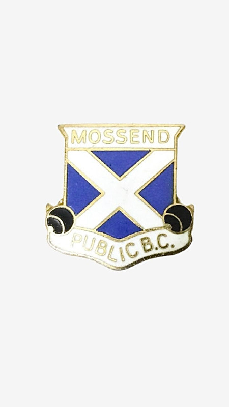 Classic Mossend Public B.C. Lapel Pin Bowling Club Scotland Vintage Originals Collectors Antiques Trending Scottish Sport Memorabilia