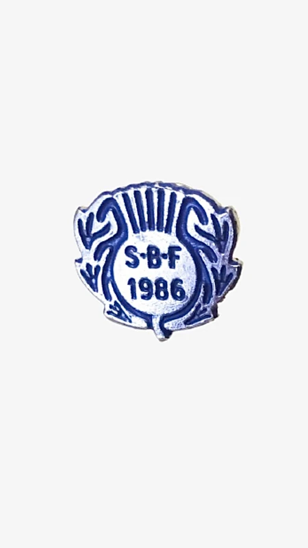 Classic S.B.F. 1986 Lapel Pin Scottish Bowling Fellowship Scotland  Vintage Originals Collectors Antiques Sport Memorabilia