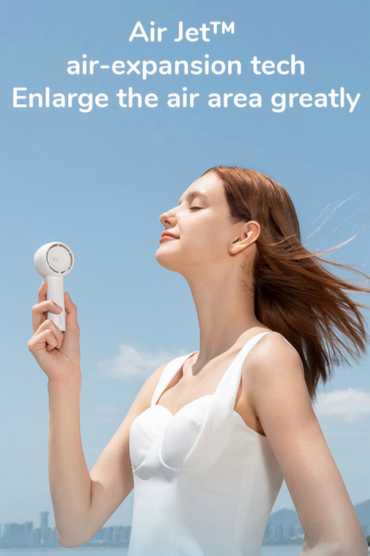 Mini Portable Bladeless Hand Fan Portable Rechargeable Blade-less Turbo Ultra-quiet Student Hand-held Fans Trending in Desert Brown Matcha Green Glacier White