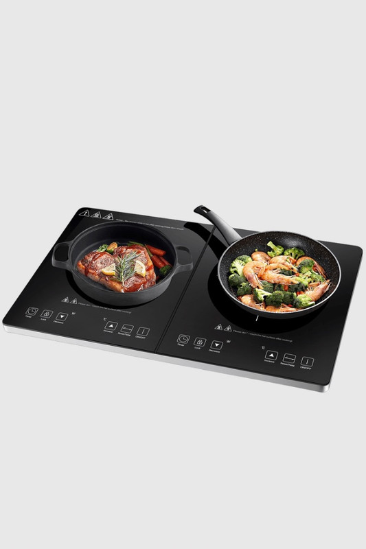 2800W Double Induction Cooker Kitchen Waterproof Electric Stovetop High-power Cooktop Burner AMZCHEF Household Cookers Trending in Black