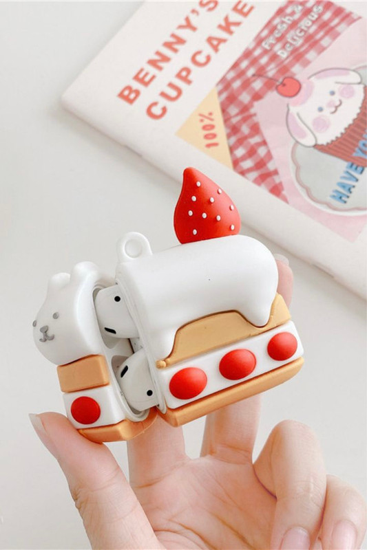3D Kitten Cake AirPods 1 2 Pro Case Cover Cute Wireless Headphone Cases for Cartoon Earphone Covers Case Trending for Apple Earbuds Charging Box