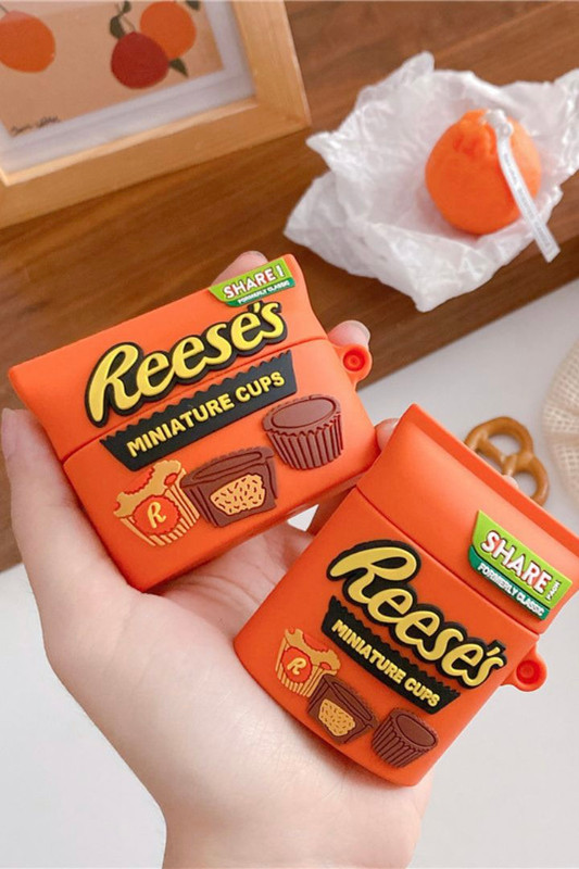 3D Reese’s Cupcake AirPods 1 2 Pro Case Cover Cartoon Cake Cute Silicone Earphone Cases Trending for Apple Cases Covers Wireless Charging Box