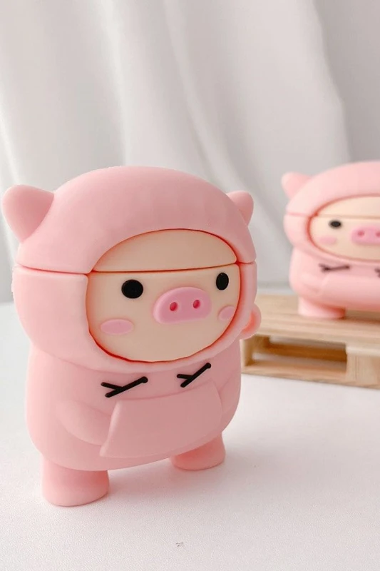 Little Piggy AirPods 1 2 Pro Case Cover Cartoon Cute for Silicone Soft Wireless Earphone Cover Case Trending for Apple Charging Cover Box
