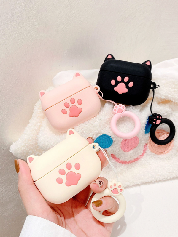 Cat Paw AirPods Pro Case Cover Cute CartoonSoft Silicone Wireless Earphone Charging Covers Trending for Apple Bluetooth Cases Headset